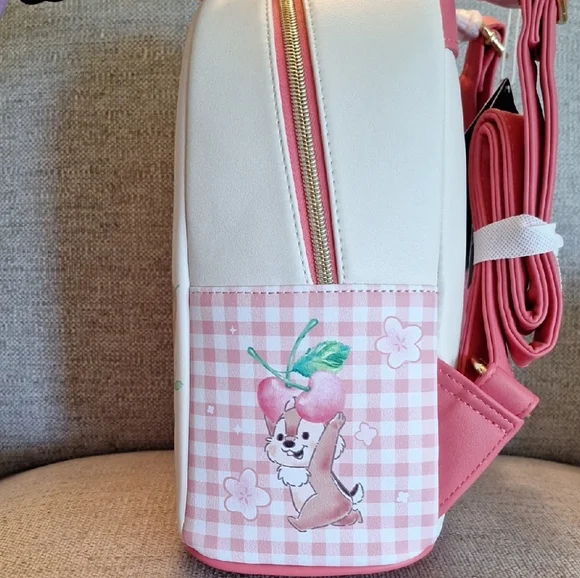 Loungefly Disney Chip 'N' Dale Cherry Basket Mini Backpack - Picture 2 of 6